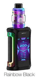 Aegis X Zeus Kit 200W vape mod in rainbow black color with Zeus tank