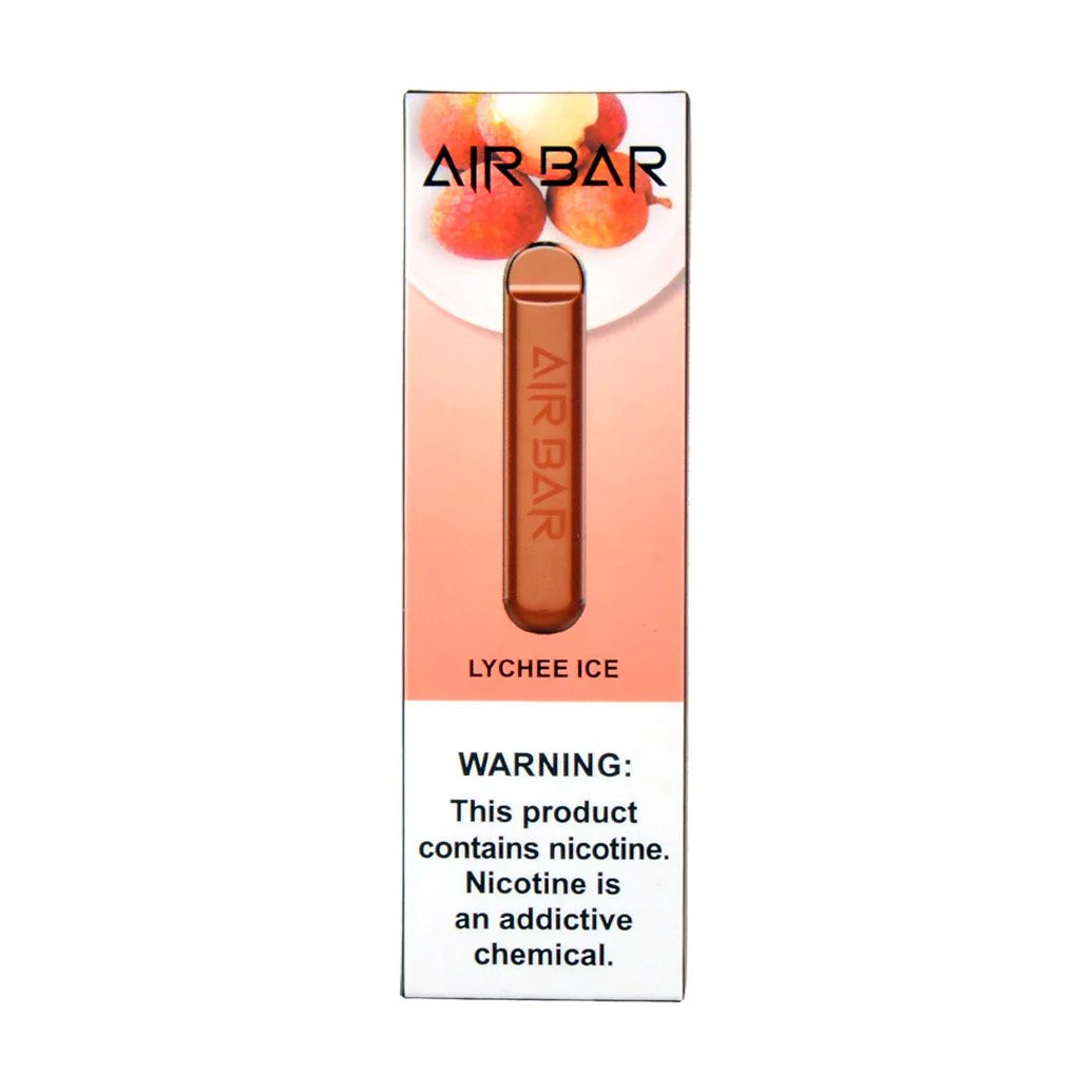 Air Bar Lychee Ice disposable vape single pack in UAE Front Side