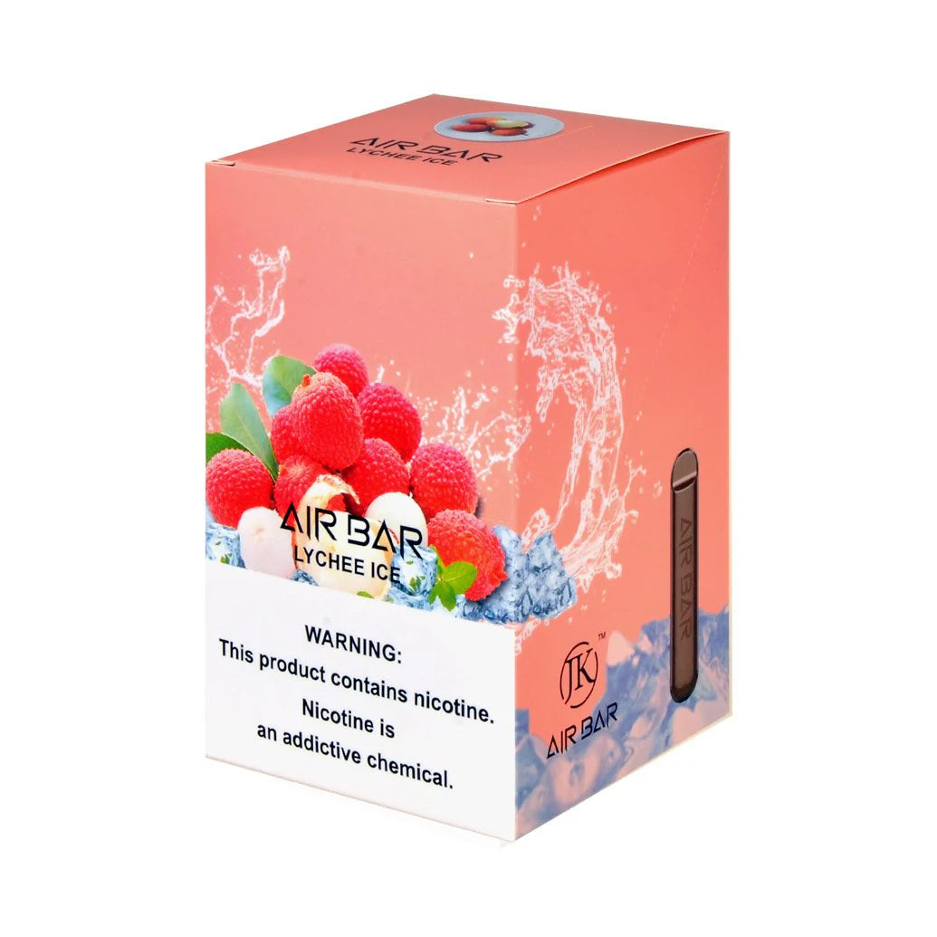 Air Bar Lychee Ice disposable vape box packaging in UAE