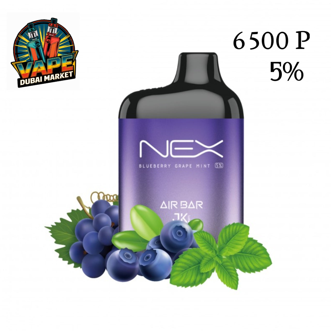 Air Bar Nex Blueberry Grape Mint – disposable vape with blueberry grape mint flavor