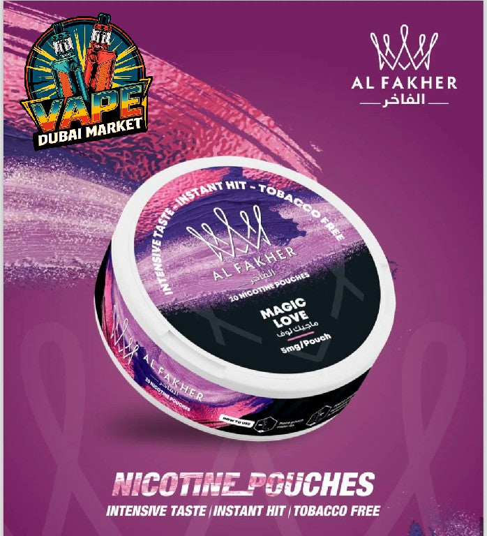 Al Fakher nicotine pouches Magic Love flavor can tobacco-free