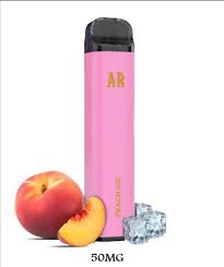Arabisk AR Peach Ice disposable vape with peach and ice cubes