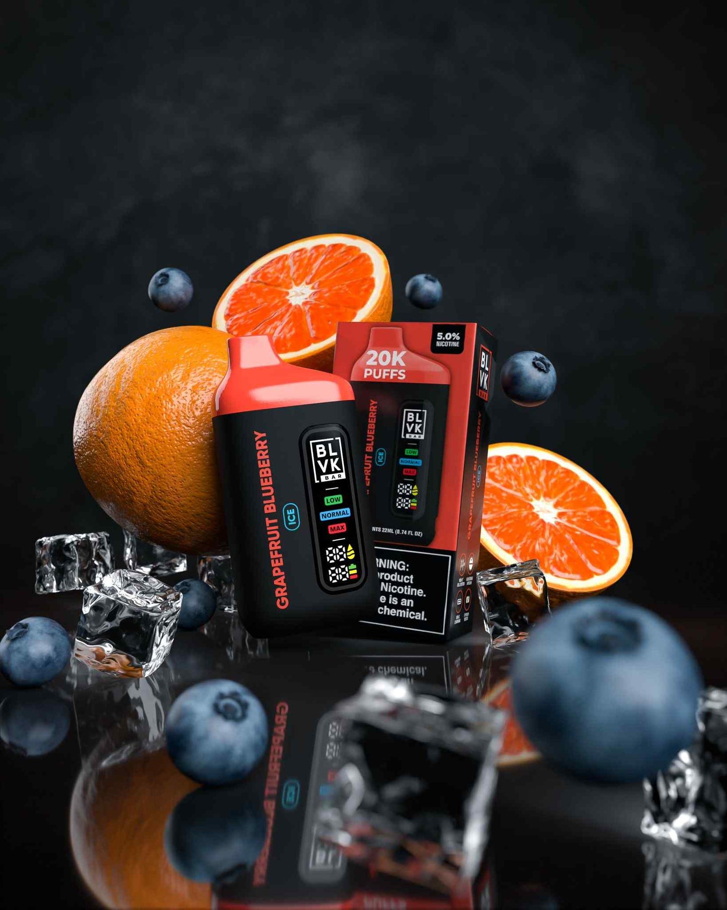 BLVK Bar 20000 Puffs Disposable Vape Grapefruit Blueberry Flavor
