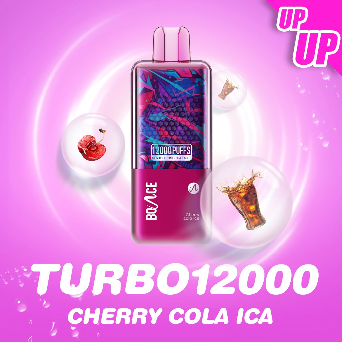 Bounce Turbo 12000 Cherry Cola Ice – disposable vape with cherry cola ice flavor