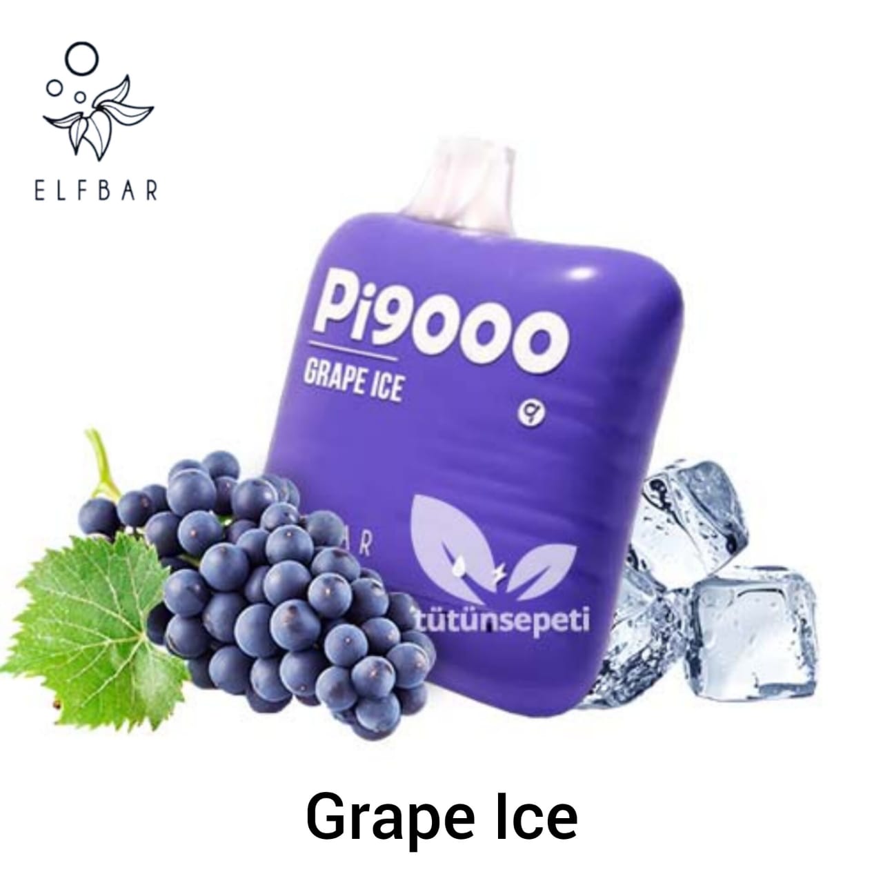 ElfBar Pi9000 Disposable Vape with Grape Ice Flavor