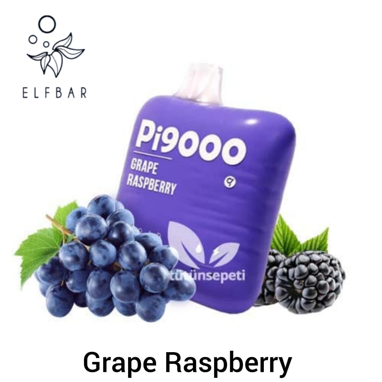 ElfBar Pi9000 Disposable Vape with grape raspberry flavor
