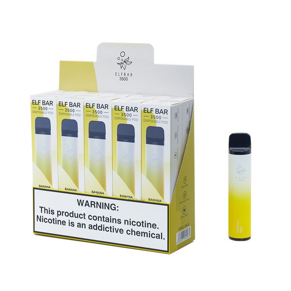 Elf Bar 3500 Banana – disposable vape box and single pod with banana flavor