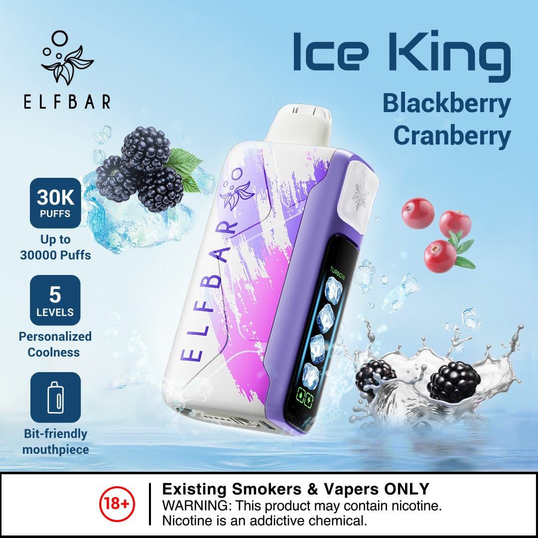 Elf Bar Ice King Blackberry Cranberry disposable vape 30000 puffs