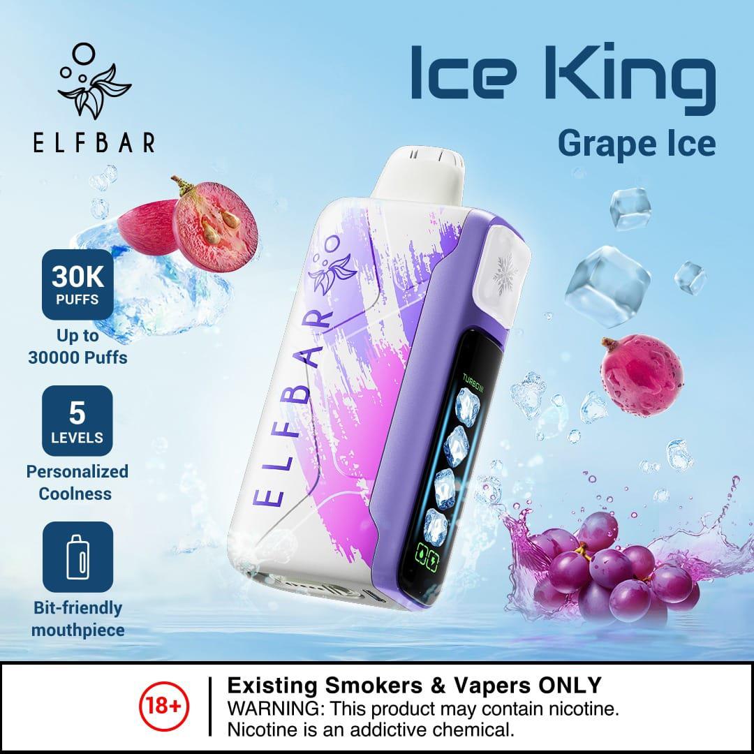 Elf Bar Ice King Grape Ice disposable vape 30000 puffs