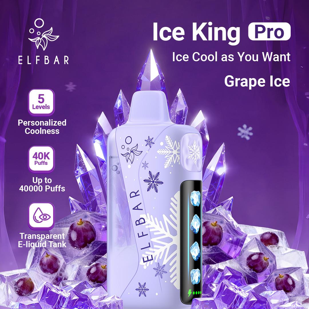 Elfbar Ice King Pro Grape Ice vape 40000 puffs