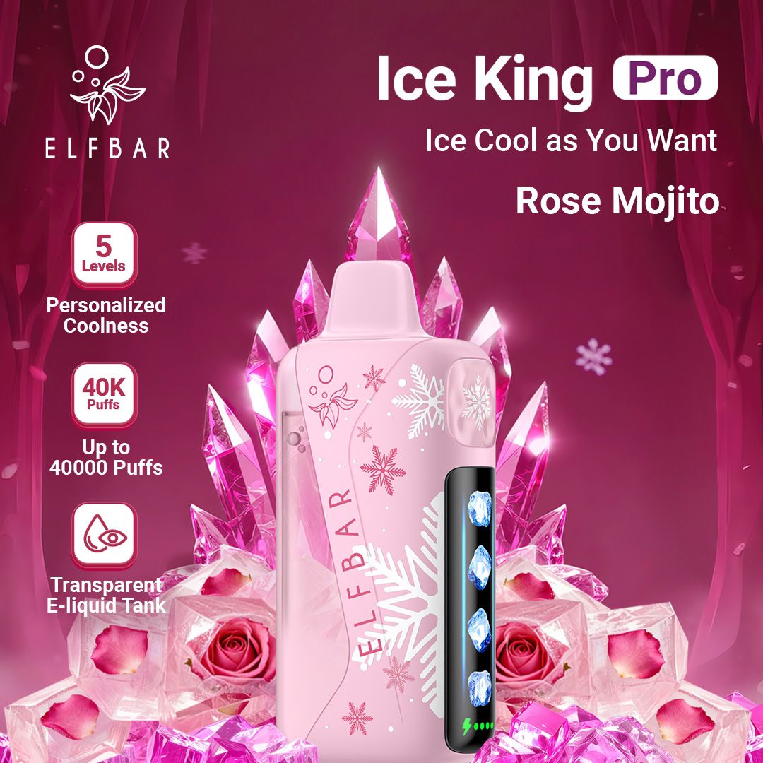 Elfbar Ice King Pro Rose Mojito vape 40000 puffs