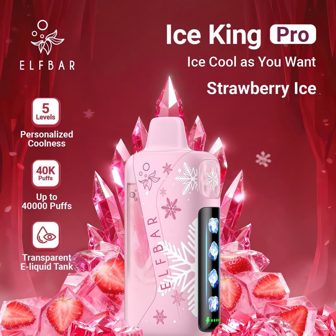 Elfbar Ice King Pro Strawberry Ice vape 40000 puffs