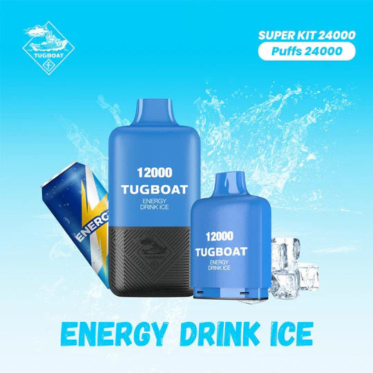 Tugboat Super Kit Energy Drink Ice 24000 Puffs Disposable Vape with energy drink and ice