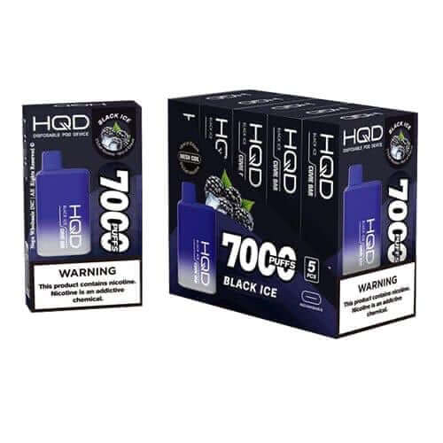HQD Cuvie Bar 7000 puff Disposable pod Device with Black Ice flavor