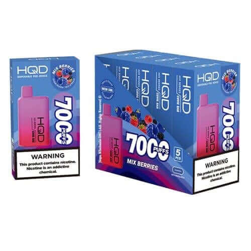 HQD Cuvie Bar 7000 puff Disposable pod Device with mixed berries flavor