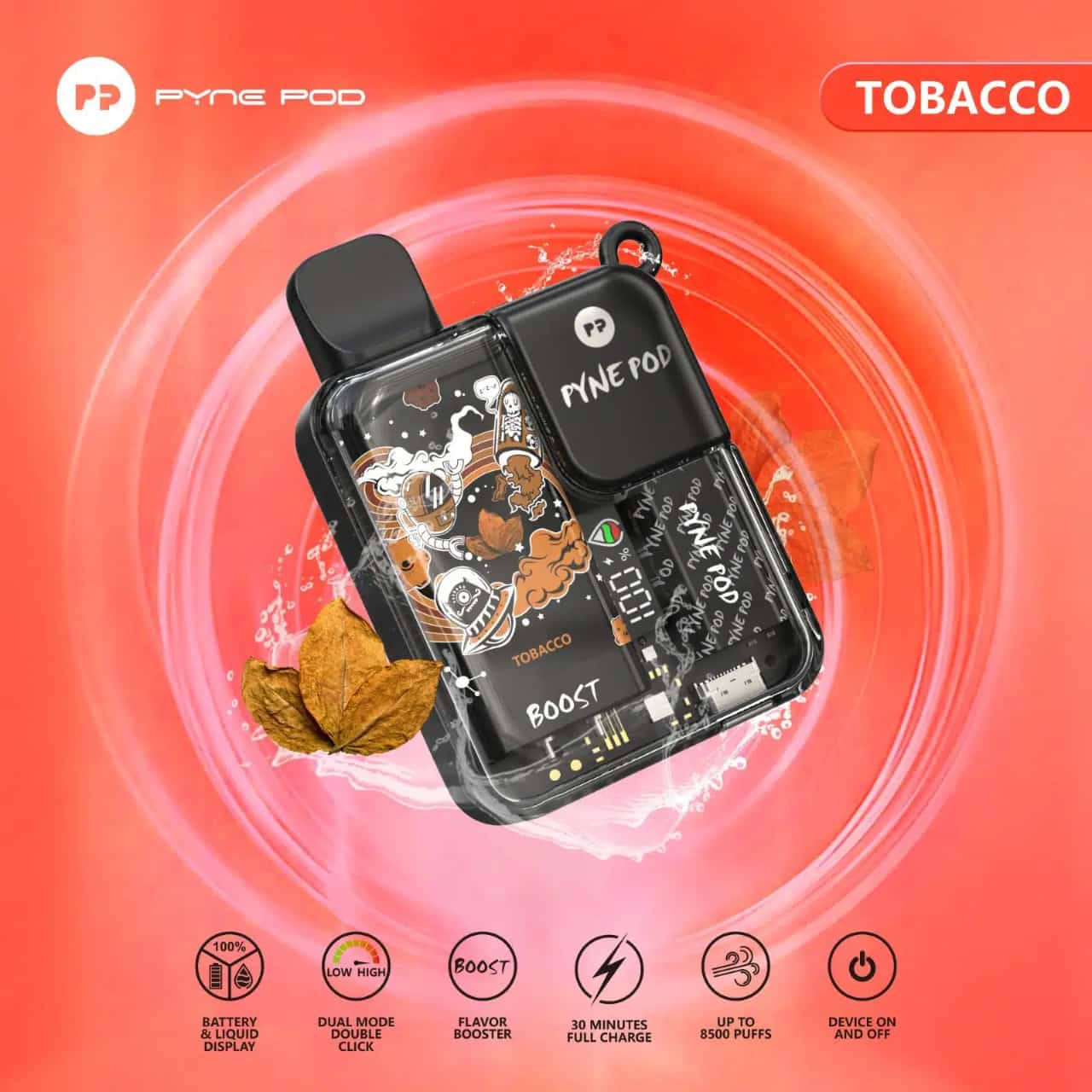 PYNE POD 8500 Puffs Disposable Vape Dubai, UAE - 550mAh High-Wattage Bliss!