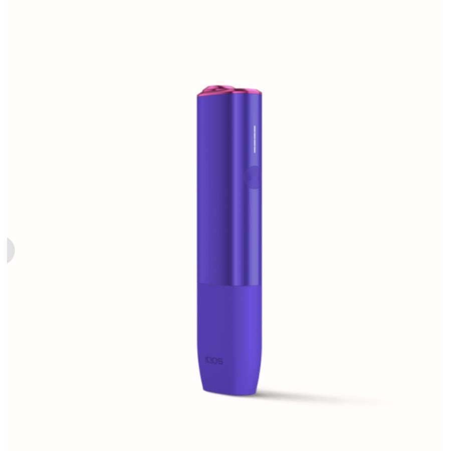 IQOS ILUMA i One purple device upright with pink accent