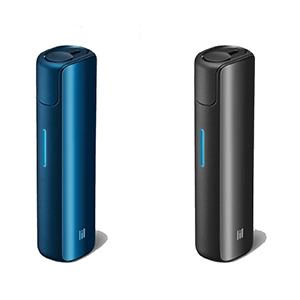 IQOS lil SOLID 2.0 heat-not-burn device in blue and black, compact tobacco heating system