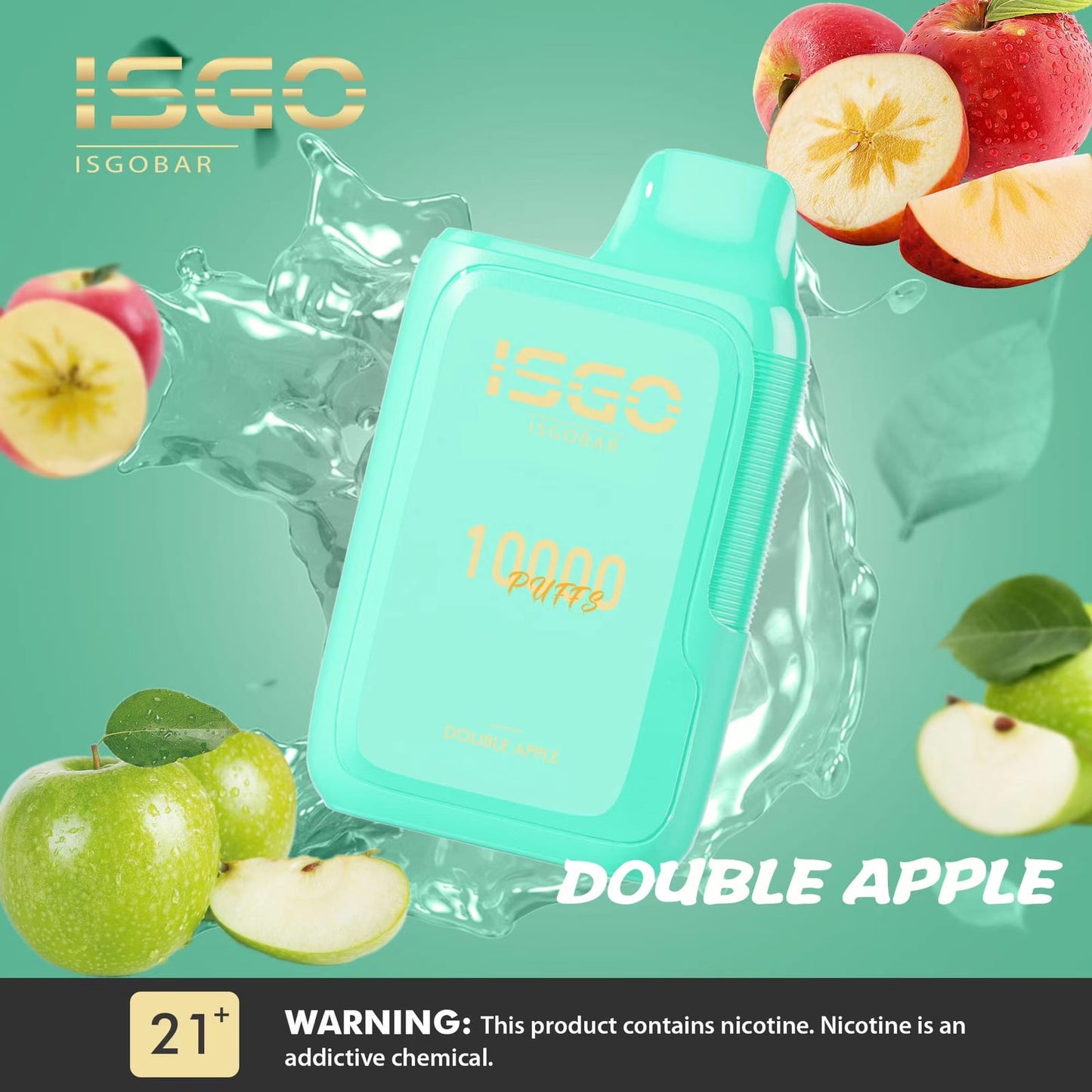 ISGO Bar 10000 Puffs Disposables Vape With Double Apple Flavor