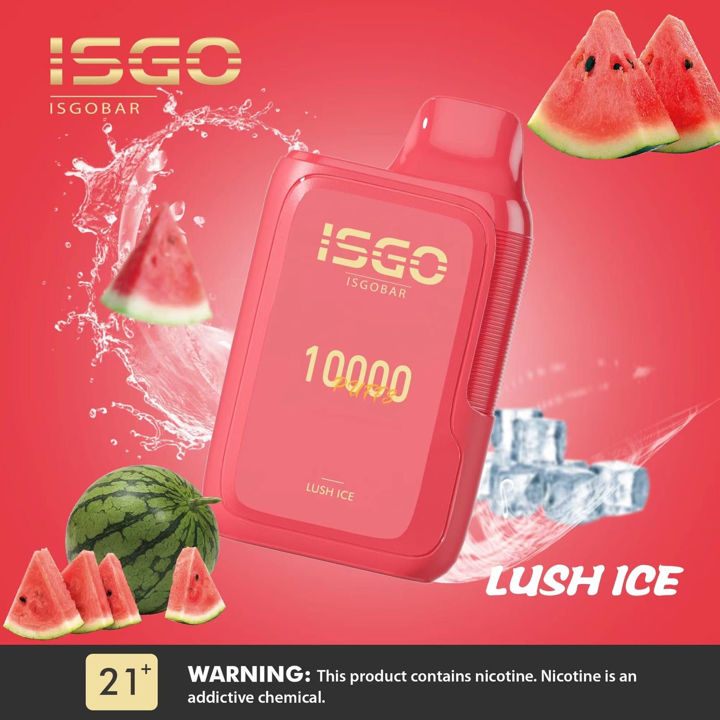 ISGO Bar 10000 Puffs Disposables Vape With Lush Ice Flavor