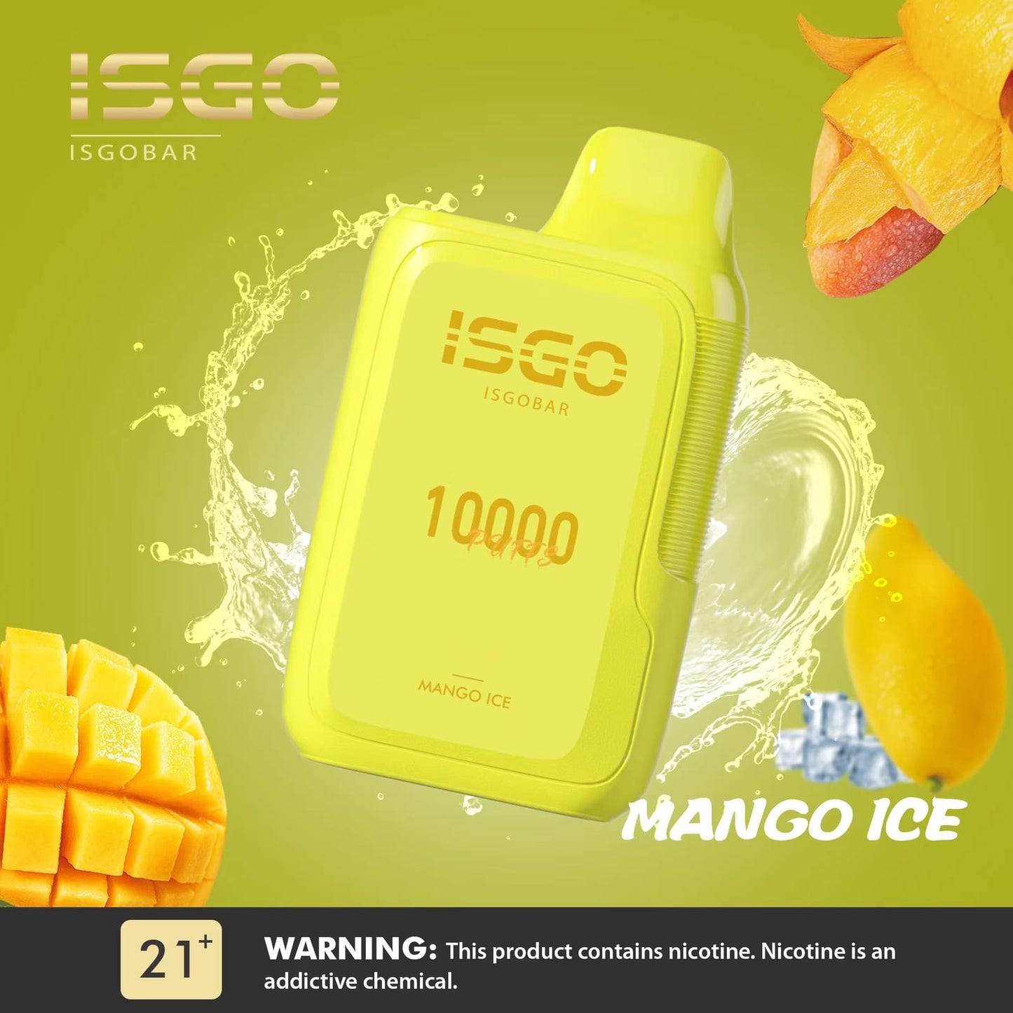 ISGO Bar 10000 Puffs Disposables Vape With Mango Ice Flavor