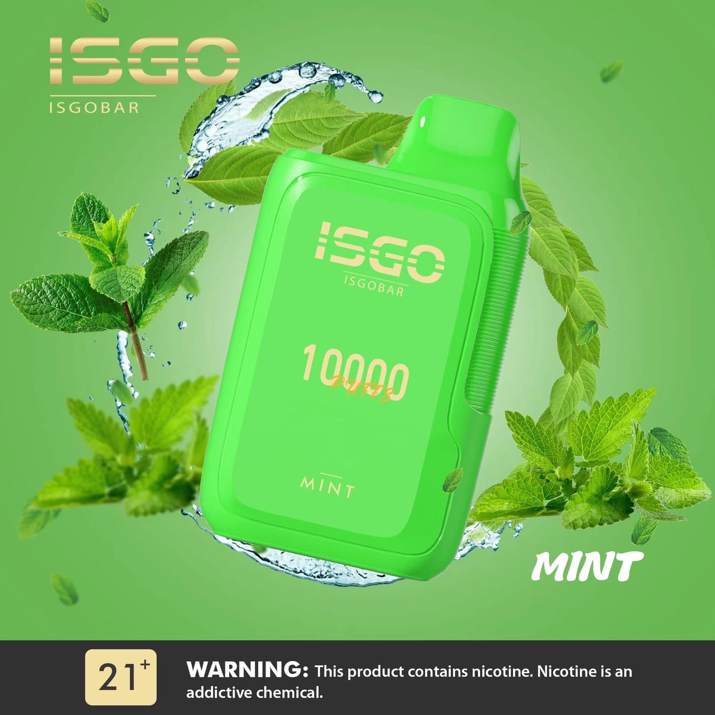 ISGO Bar 10000 Puffs Disposables Vape With Mint Flavor