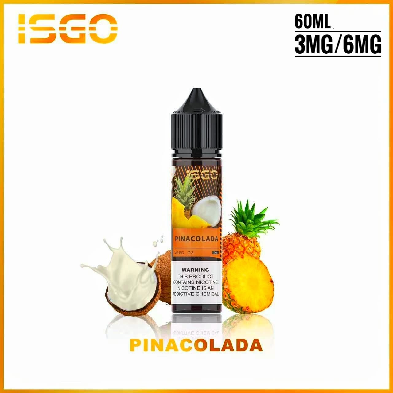 ISGO Pinacolada 60ml e-liquid bottle