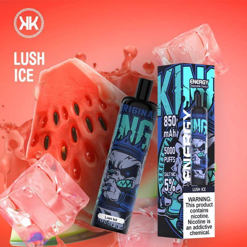 KK Energy 5000 puffs disposable vape Lush Ice flavor with watermelon and ice