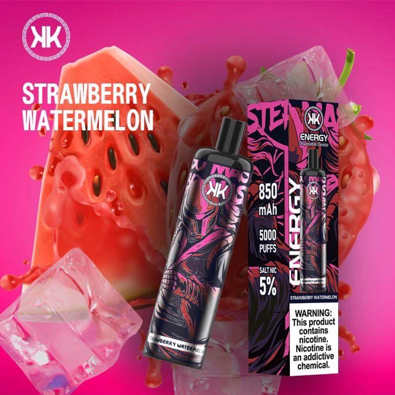 KK Energy 5000 puffs disposable vape Strawberry Watermelon flavor