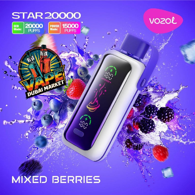 Vozol Star 20000 Puffs Mixed Berries Disposable Vape Dubai – Fruity Vape Flavor
