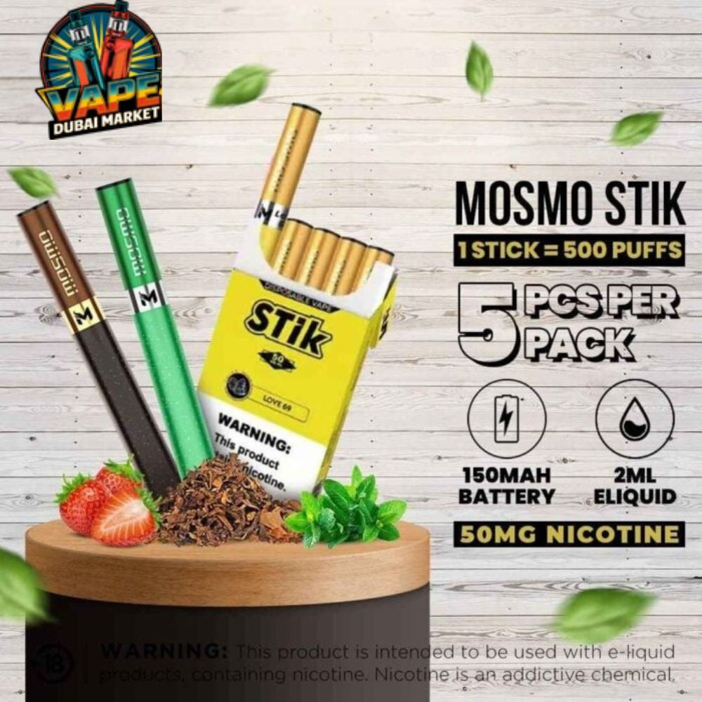 Mosmo Stik 50mg Disposable Vape 500 puffs 2ml smooth hits
