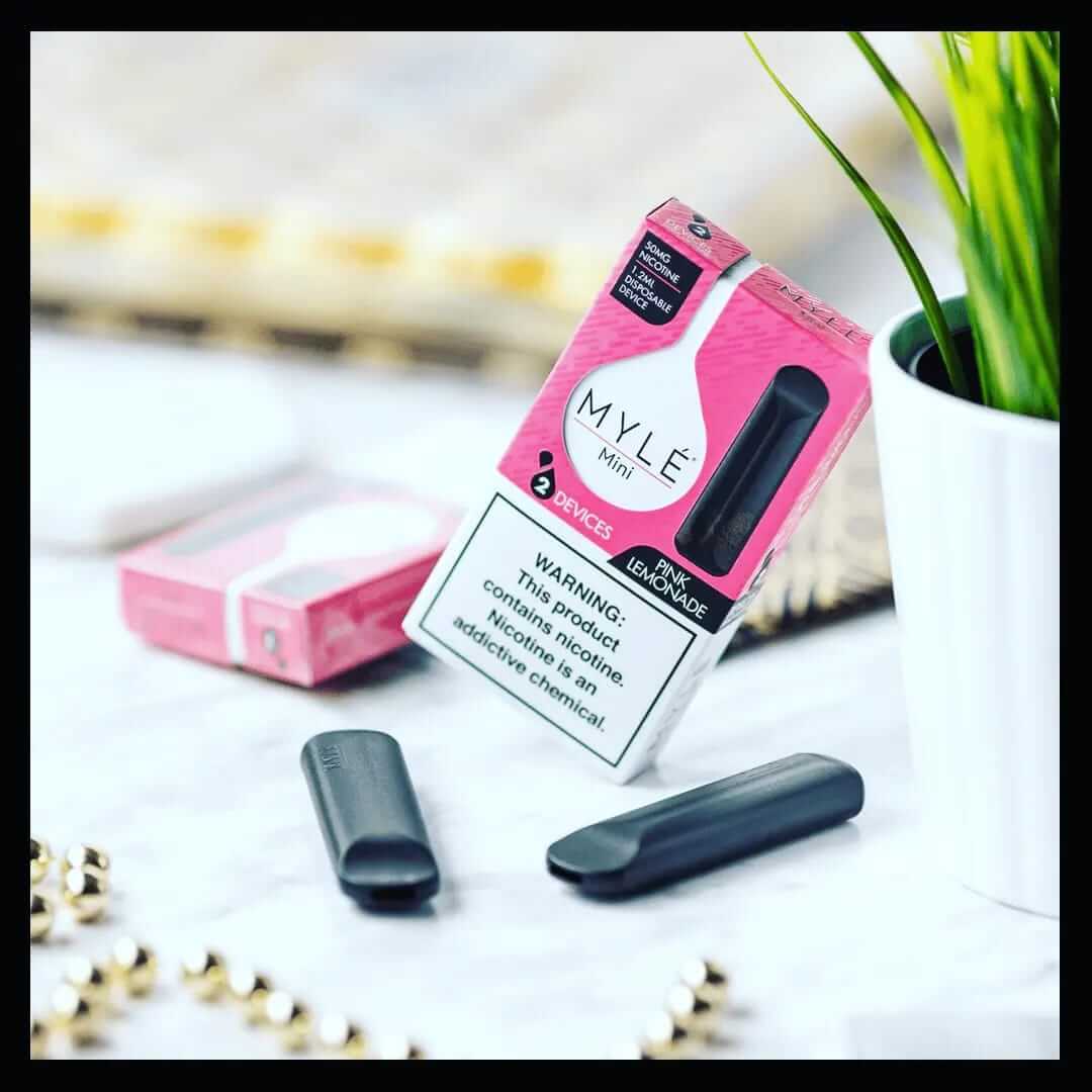 Myle Mini Pink Lemonade disposable vape 320 puffs with lemonade flavor in Dubai