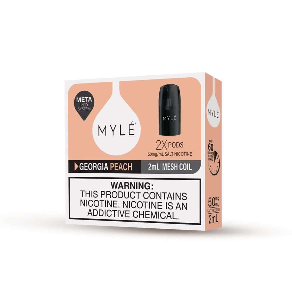 Myle V5 Georgia Peach pod 1600 puffs 2ml mesh coil