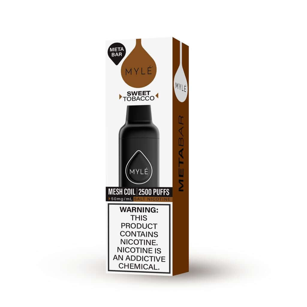 Myle meta bar 2500 puffs Disposable Vape With Sweet Tobacco Flavor