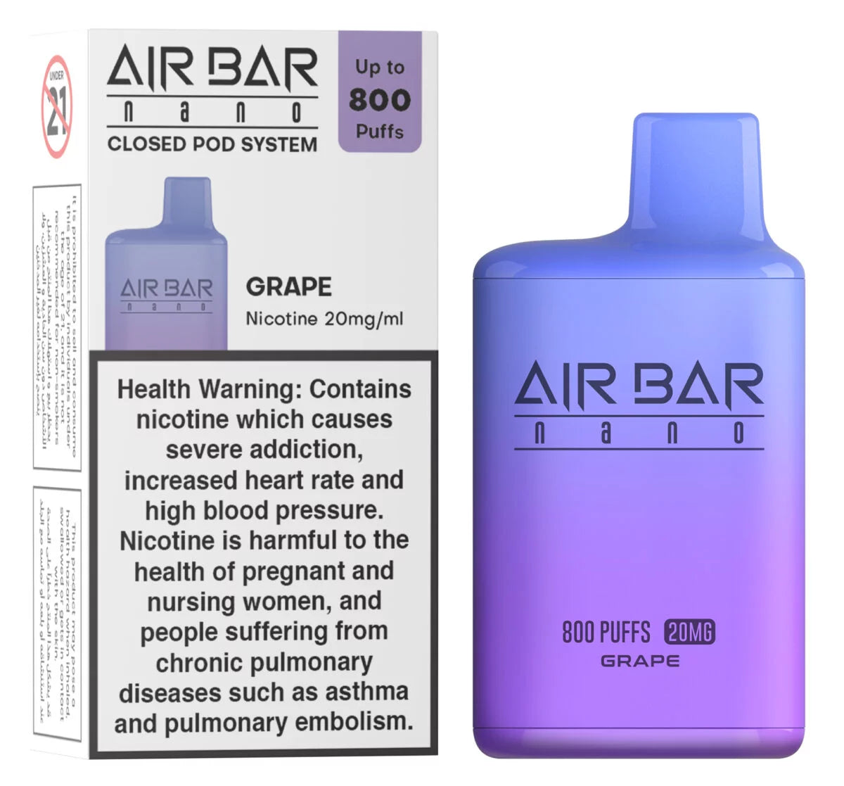 Air bar Nano 800 Puffs