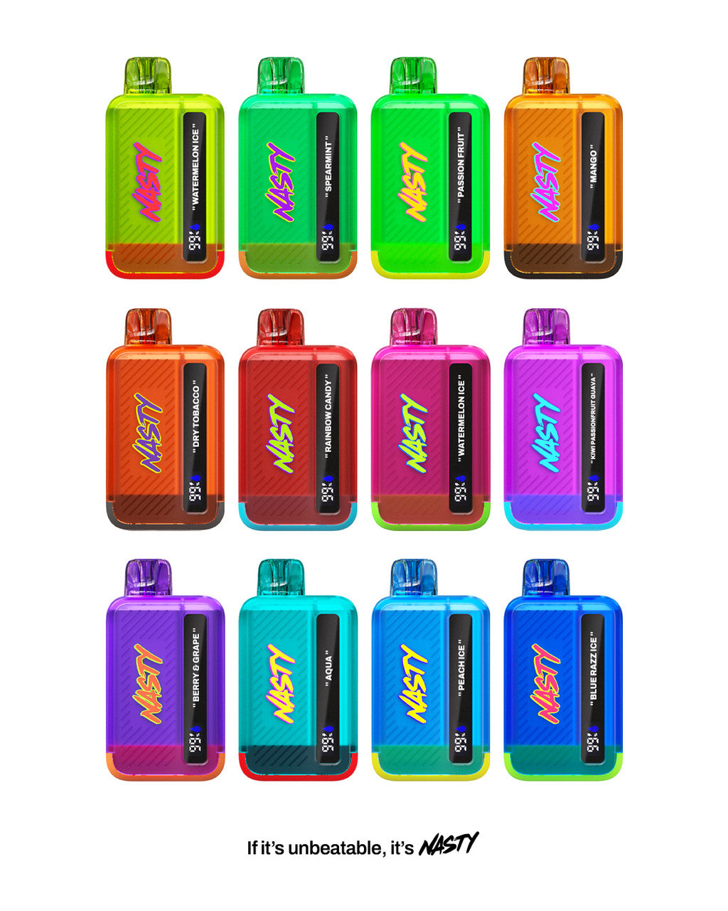 Nasty Bar 8500 Puffs with 12 flavors like Mango, Berry & Grape, Dry Tobacco etc.