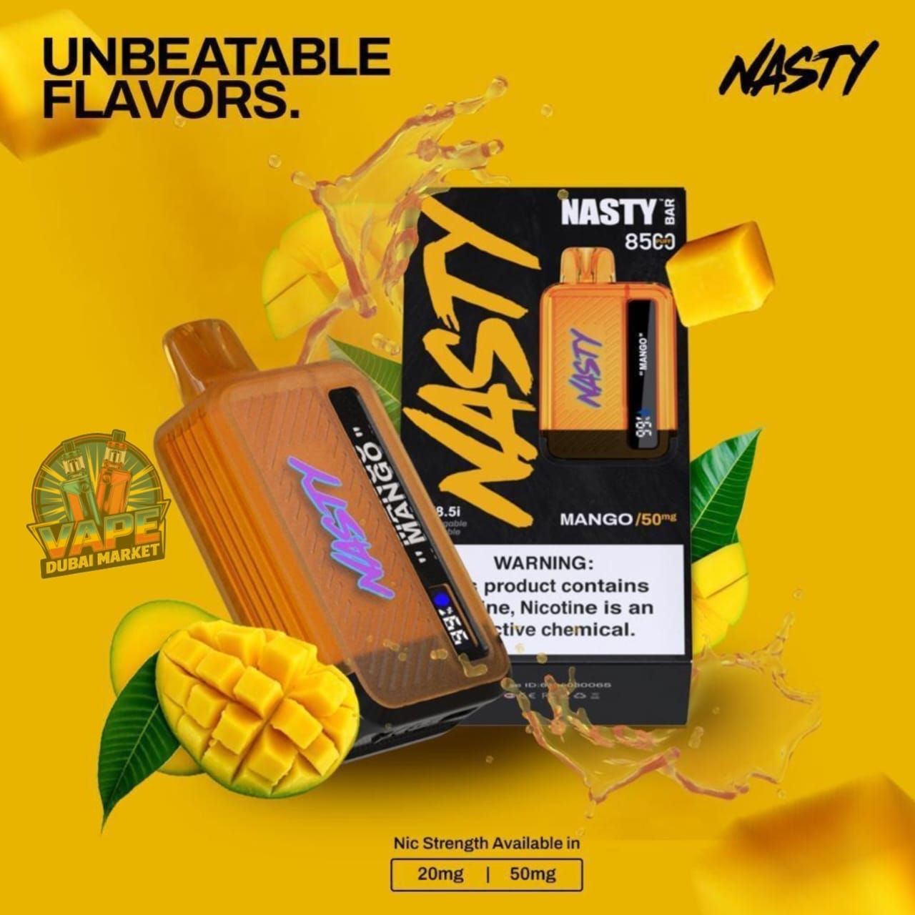 Nasty Bar 8500 Puffs with Mango flavor