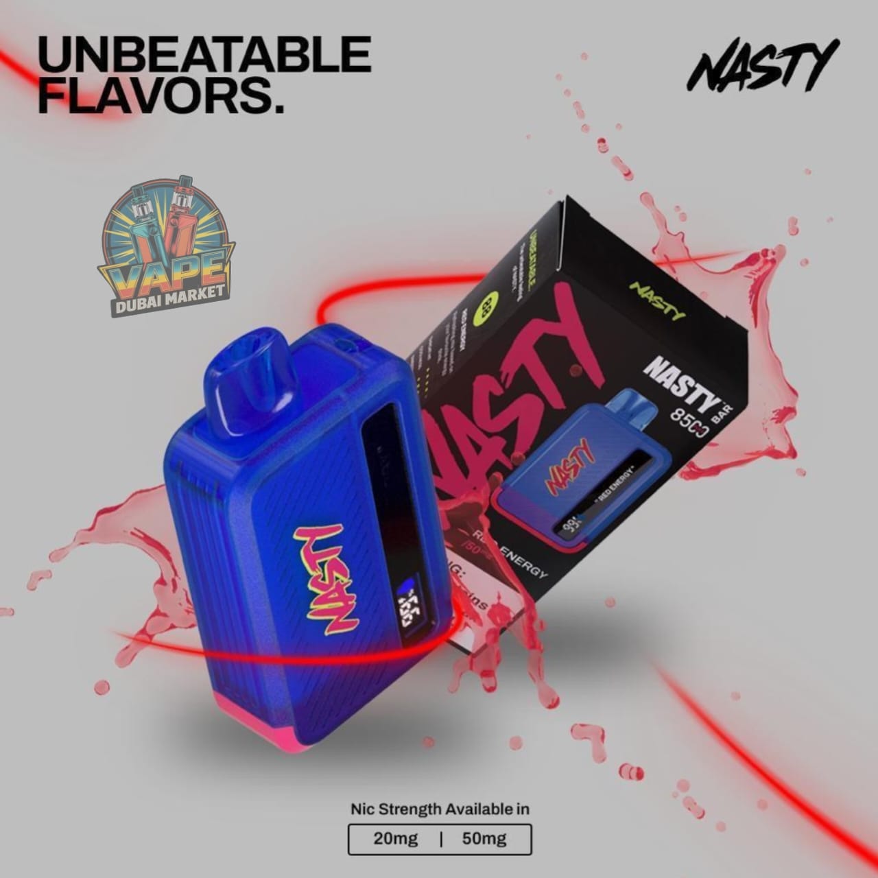 Nasty Bar 8500 Puffs with Red Energy flavor