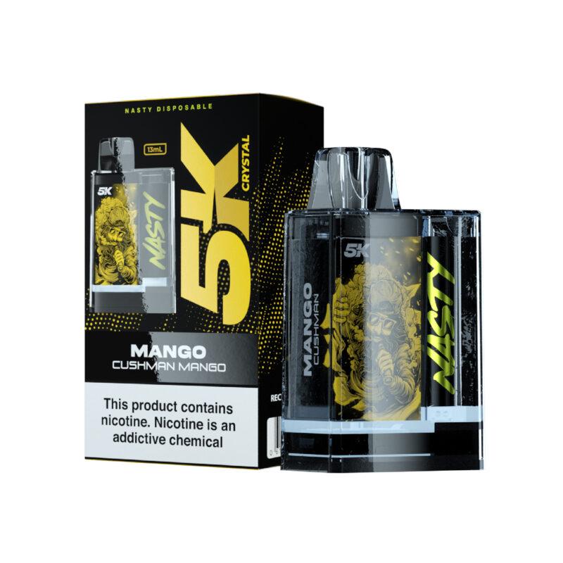 Nasty Crystal 5K Mango – 5000 puffs disposable vape with cushman mango flavor