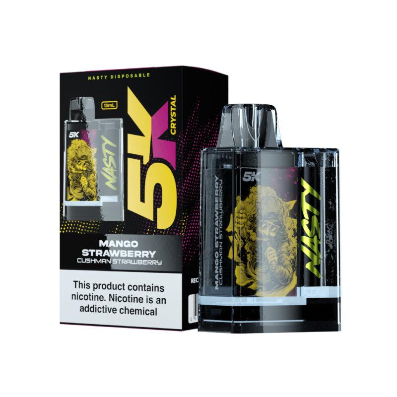 Nasty Crystal 5K Mango Strawberry – 5000 puffs disposable vape with mango strawberry flavor