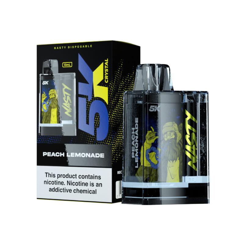 Nasty Crystal 5K Peach Lemonade – 5000 puffs disposable vape with peach lemonade flavor