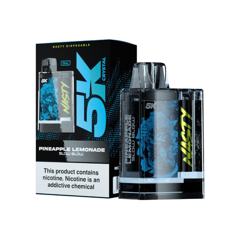 Nasty Crystal 5K Pineapple Lemonade – 5000 puffs disposable vape with pineapple lemonade flavor