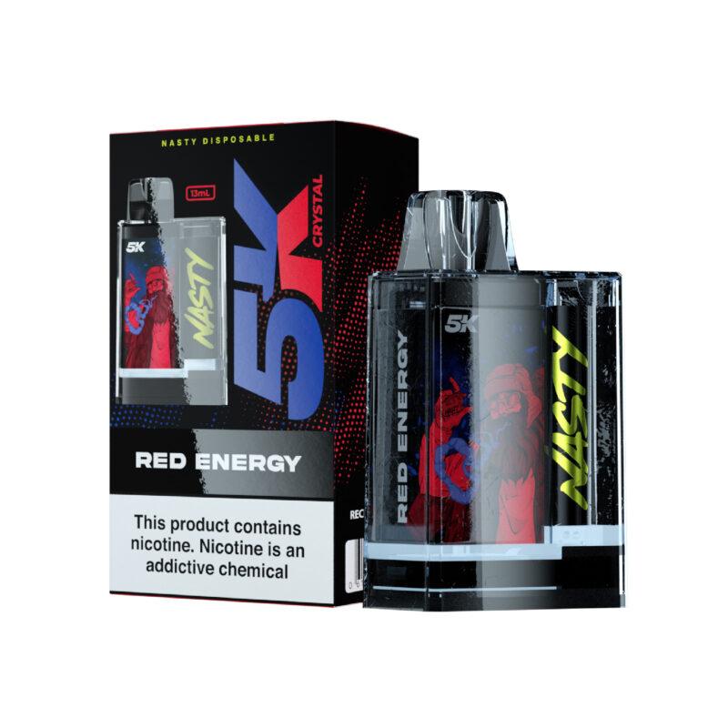 Nasty Crystal 5K Red Energy – 5000 puffs disposable vape with red energy drink flavor