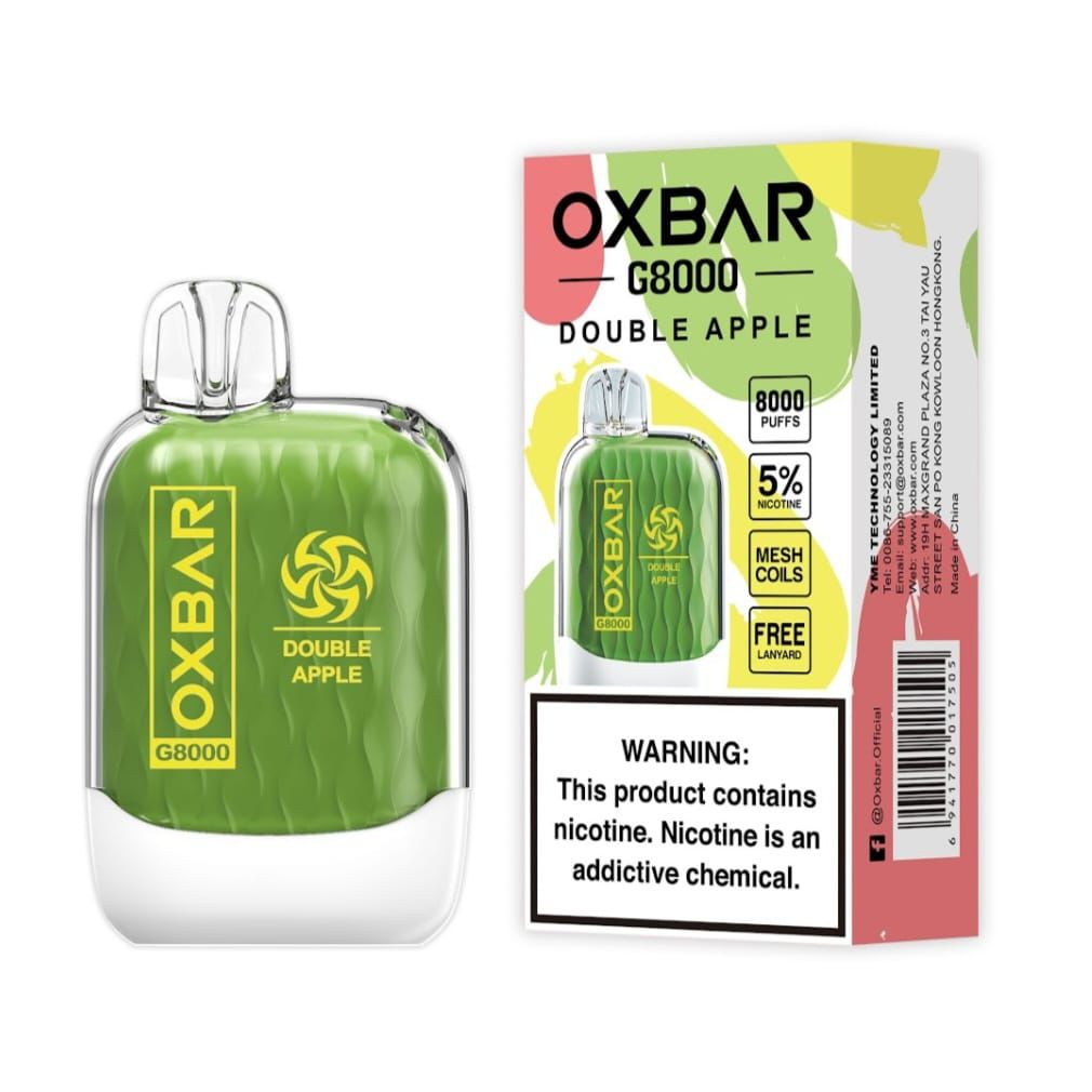 OXBAR G8000 Double Apple – disposable vape 8000 puffs with double apple flavor