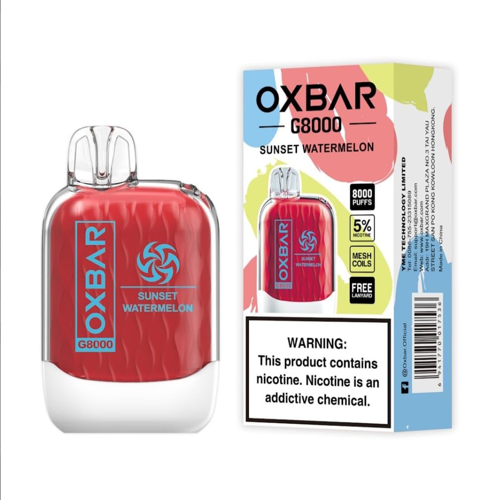 OXBAR G8000 Sunset Watermelon – disposable vape 8000 puffs with sunset watermelon flavor