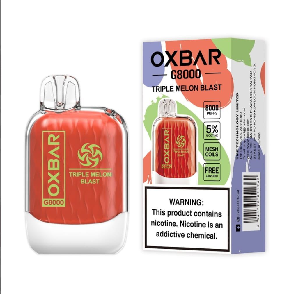 OXBAR G8000 Triple Melon Blast – disposable vape 8000 puffs with triple melon flavor