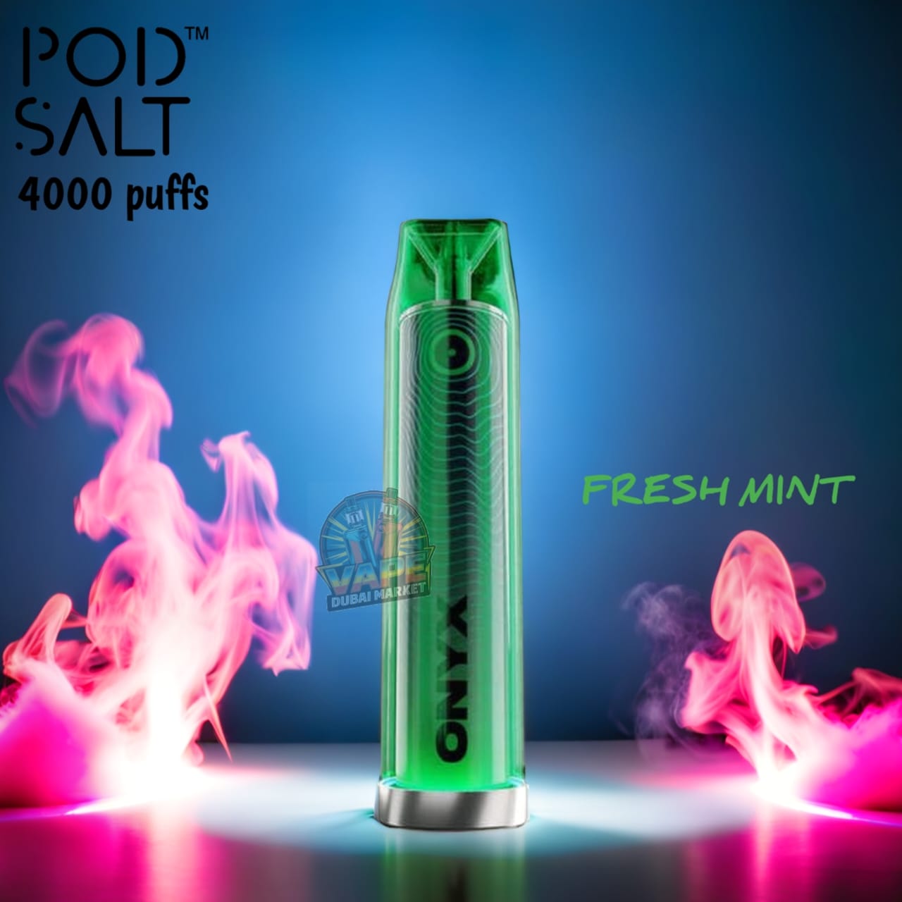Pod Salt Onyx Fresh Mint vape with 20mg nicotine and cool refreshing flavor Dubai