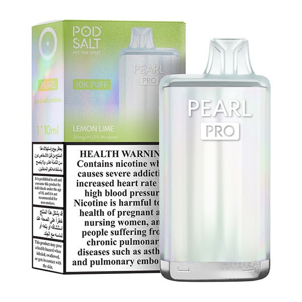 Pod Salt Pearl Pro Lemon Lime – 10K puffs disposable vape with lemon lime flavor