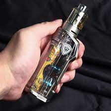 Rincoe Jellybox 228W TC Kit amber clear color mod in hand
