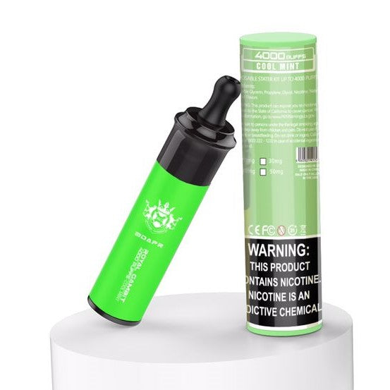 Royal Gambit Cool Mint disposable vape 4000 puffs with packaging